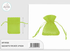 Sacchetto rete verde 8x10cm
