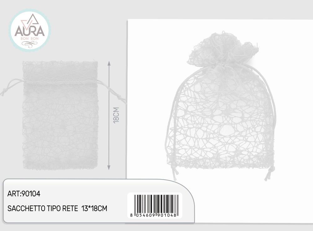 Sacchetto spider bianco 13x18cm
