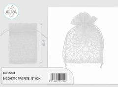 White spider bag 13x18cm