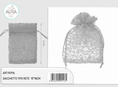 Gray spider bag 13x18cm
