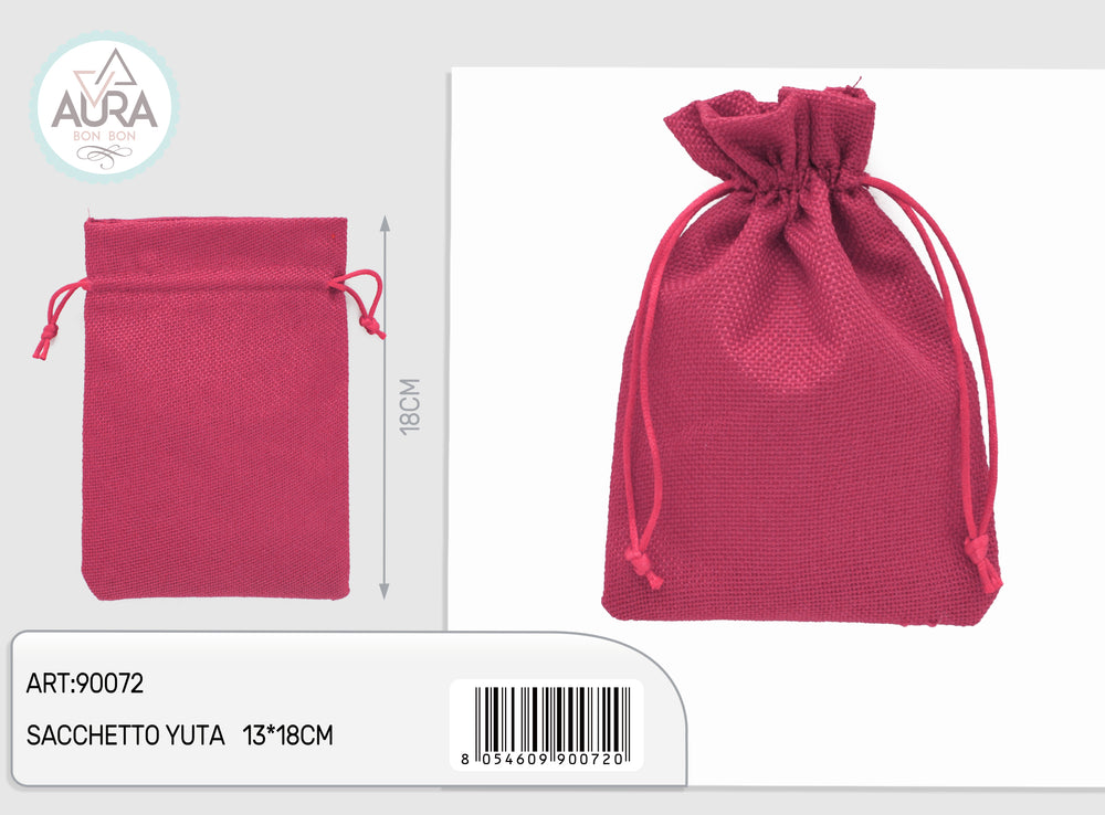 Sacchetto yuta fuxia 13x18cm