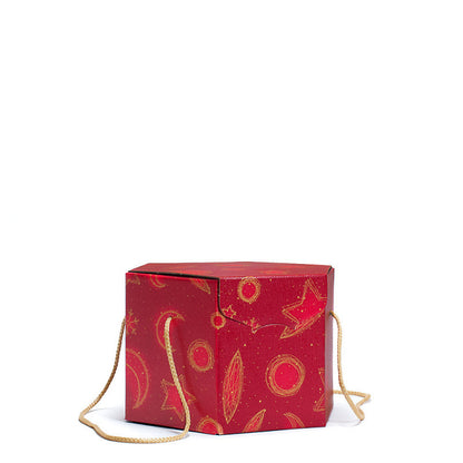 Scatola esagonale Segreto 24,5x24,5x18cm Red Universe