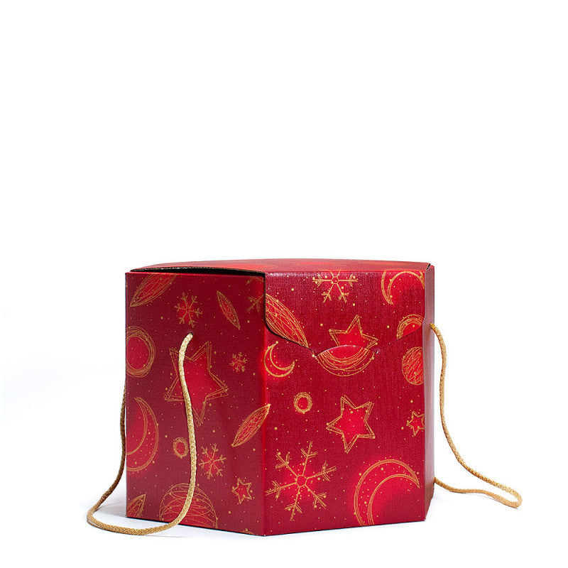Scatola esagonale con cordini Segreto 30x30x24cm - Red Universe