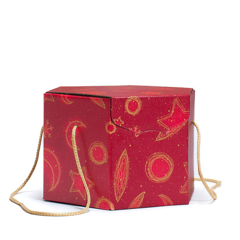 Scatola esagonale Segreto 24,5x24,5x18cm Red Universe