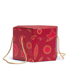 Scatola esagonale Segreto 24,5x24,5x18cm Red Universe