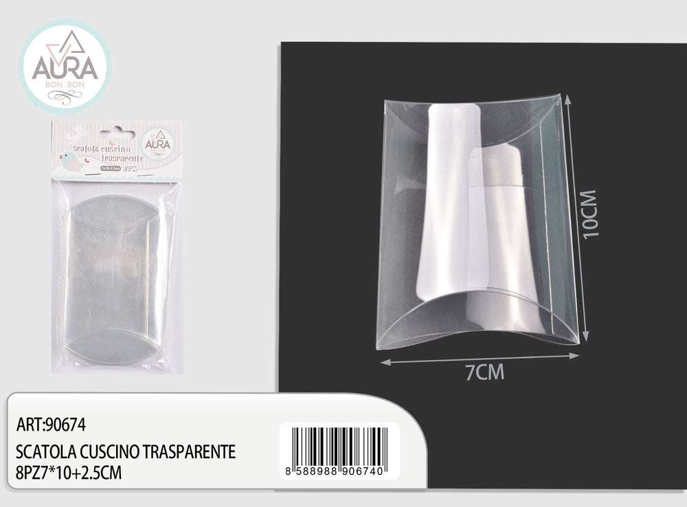 Transparent pillow box 8pcs 7x10+2.5cm