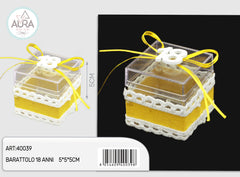 18-year-old yellow square box 5x5x5cm