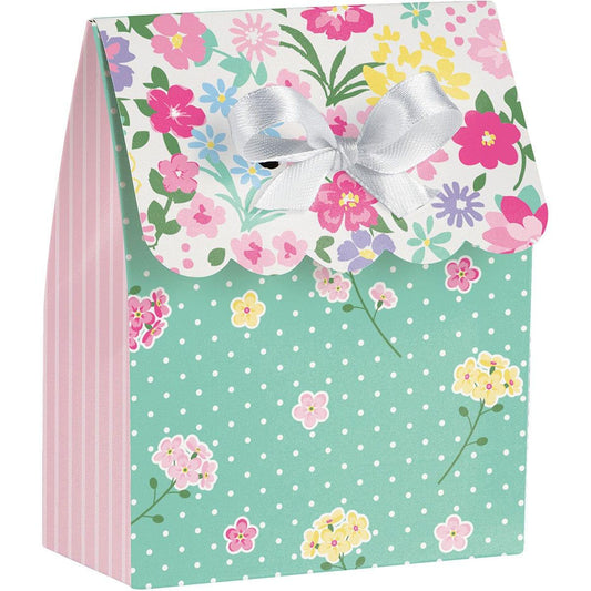 Loot bag in carta con nastro 8.6 cm x 11 cm Tea Party Floral 6pz