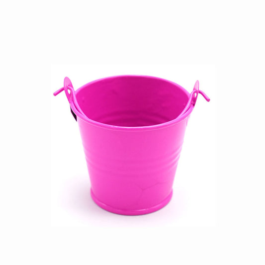 secchiello latta portaconfetti fucsia 6x6cm