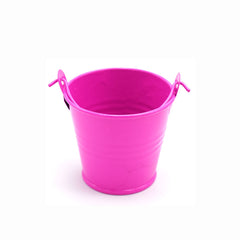 Fuchsia tin bucket for sweets 5.5x5.3cm