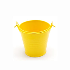 Secchiello in latta portaconfetti giallo 5,3x5,5cm