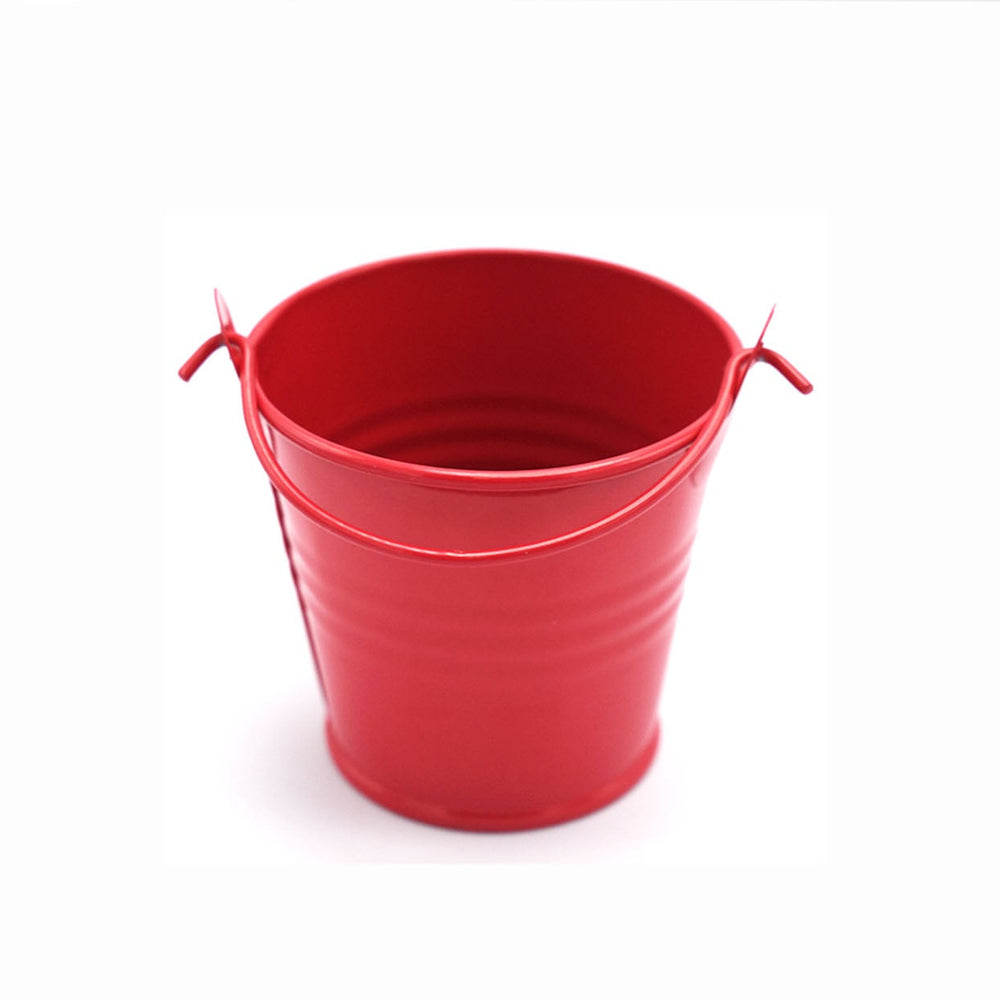 Secchiello portaconfetti in latta rosso 5,5x5,3 cm – Aura, 1 pz