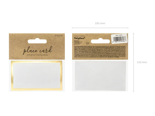 Segnaposto con cornice oro 9,5x5,5cm