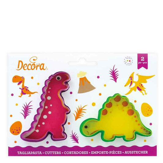 Set of 2 Jurassic plastic cookie cutters