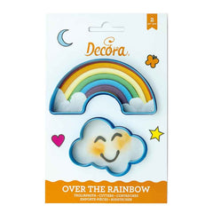 Set 2 tagliapasta in plastica arcobaleno e nuvola
