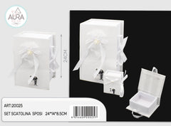 Set scatolina sposi 12pz 24x14x8,5cm