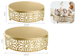 Set 2 vassoi tondi 25x7cm e 30x7cm oro