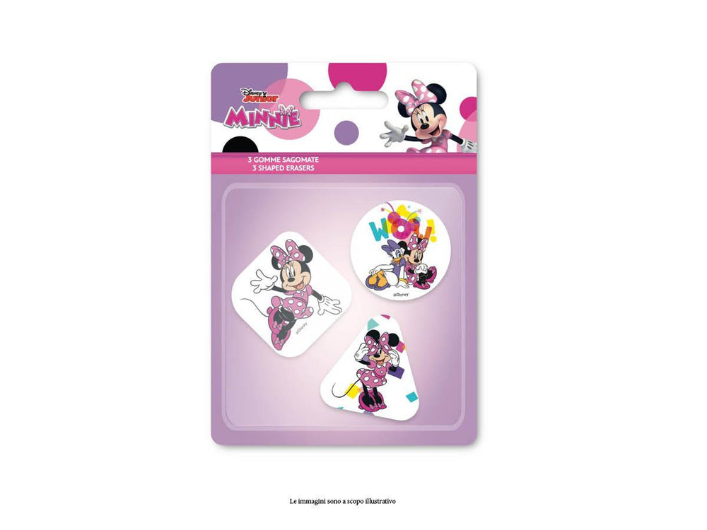 Set of 3 Minnie Mouse erasers