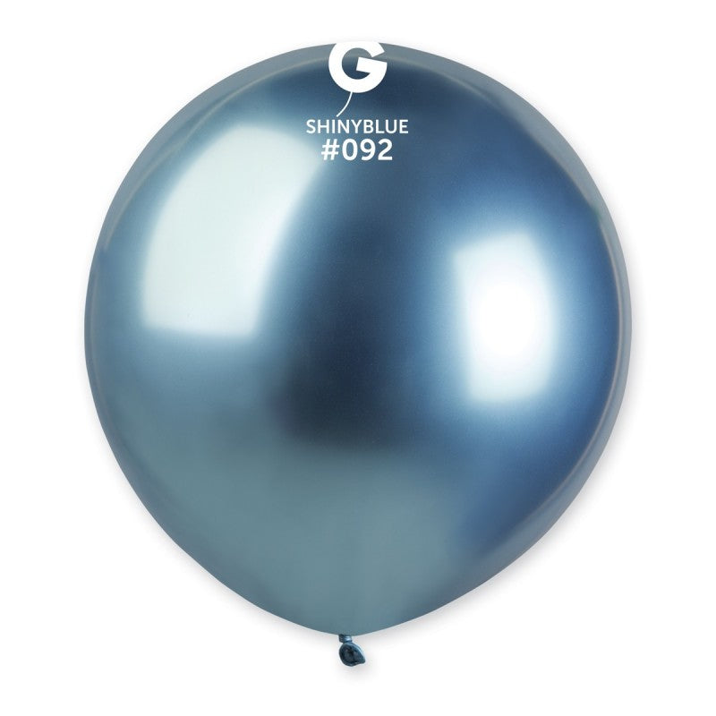 19-inch shiny blue latex balloons, cf.25