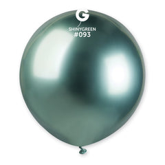 19-inch shiny green latex balloons, cf.25