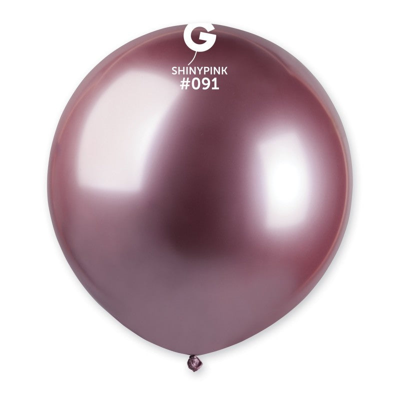19inch shiny pink latex balloons cf.25