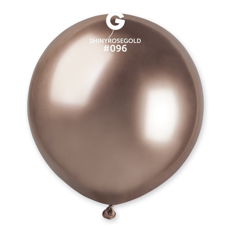 19-inch shiny rose gold latex balloons, cf.25