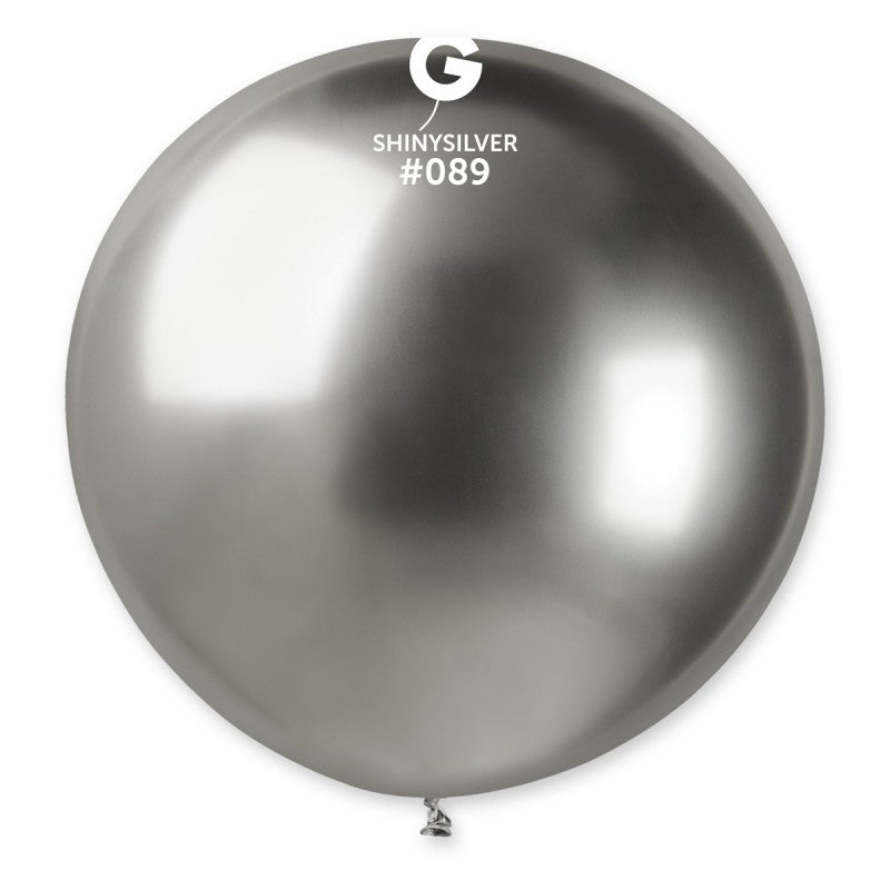 30inch shiny silver hot air balloon 2pcs