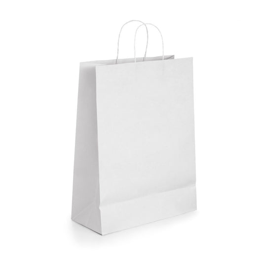 Shopper Bianco kraft monolucido f.to 14x9x21cm