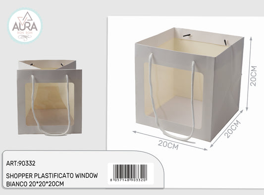 shopper plastificato window bianco
