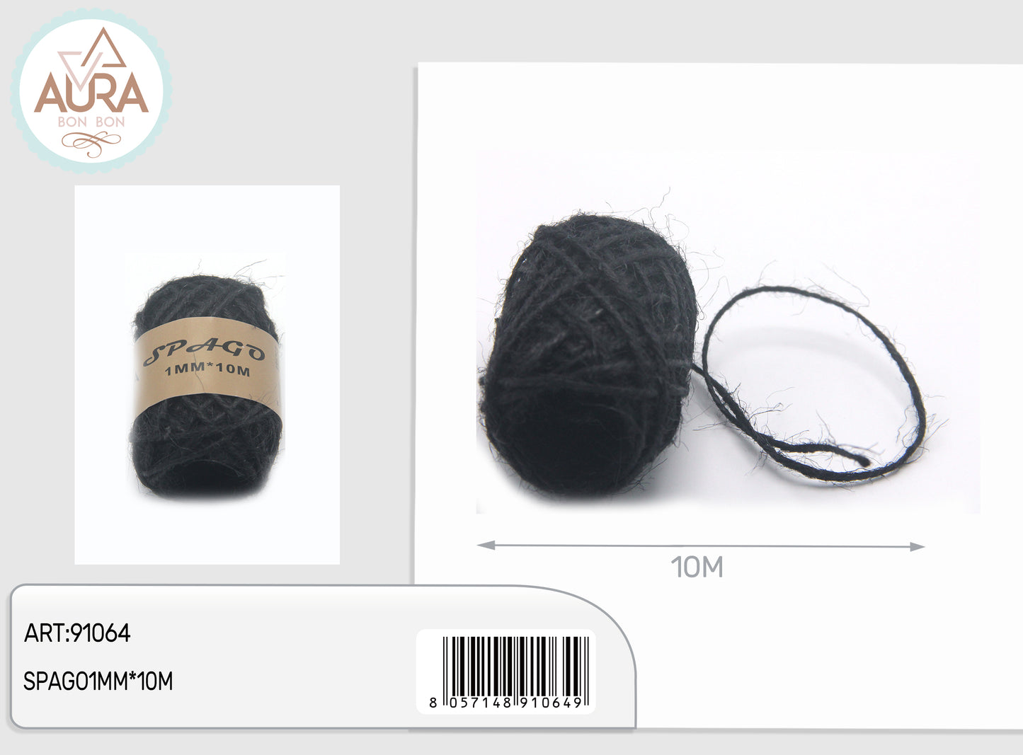 spago 1mm x 10m nero