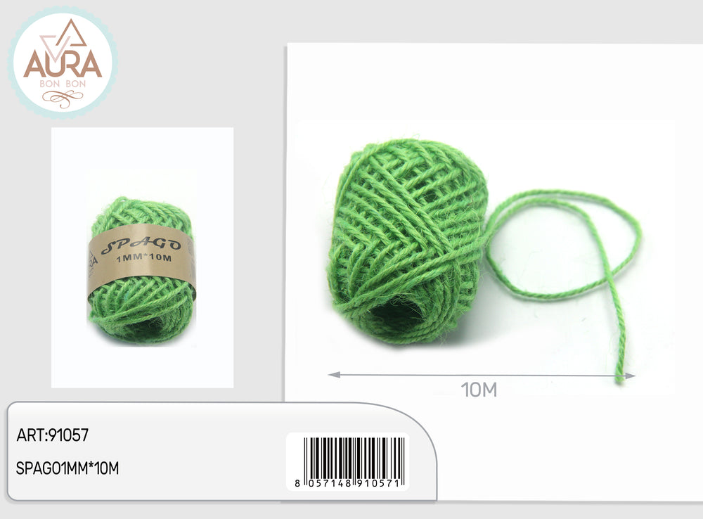 Spago 1mmx10m verde