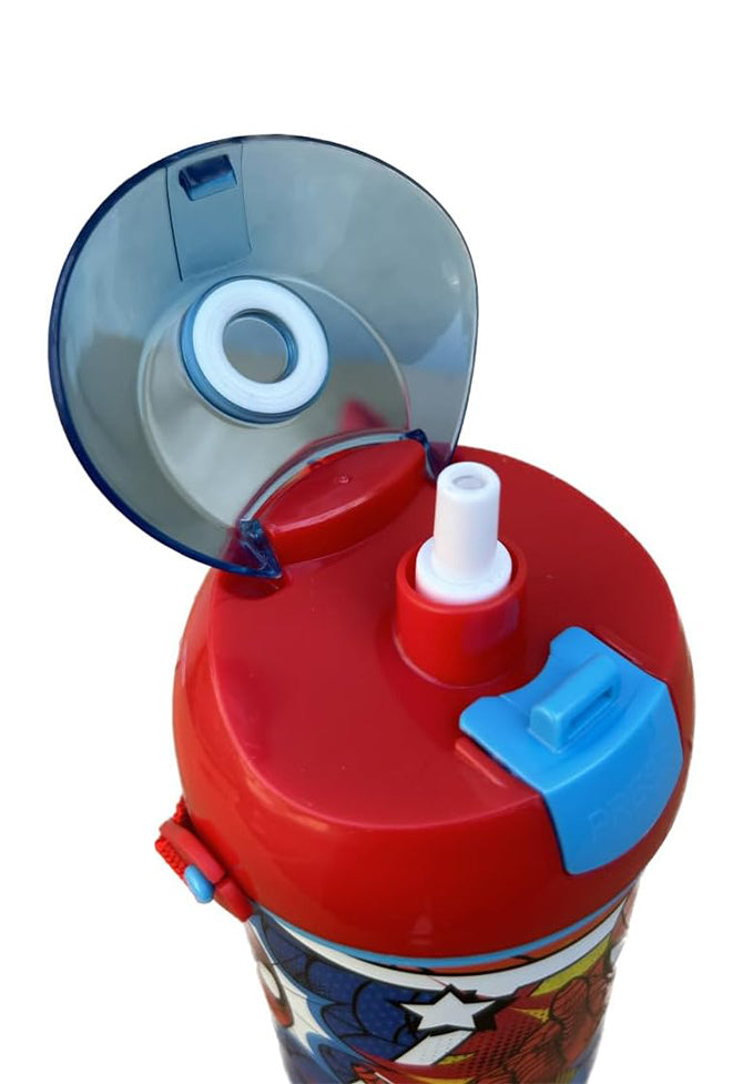 Spiderman borraccia pop up 450ml con tracolla