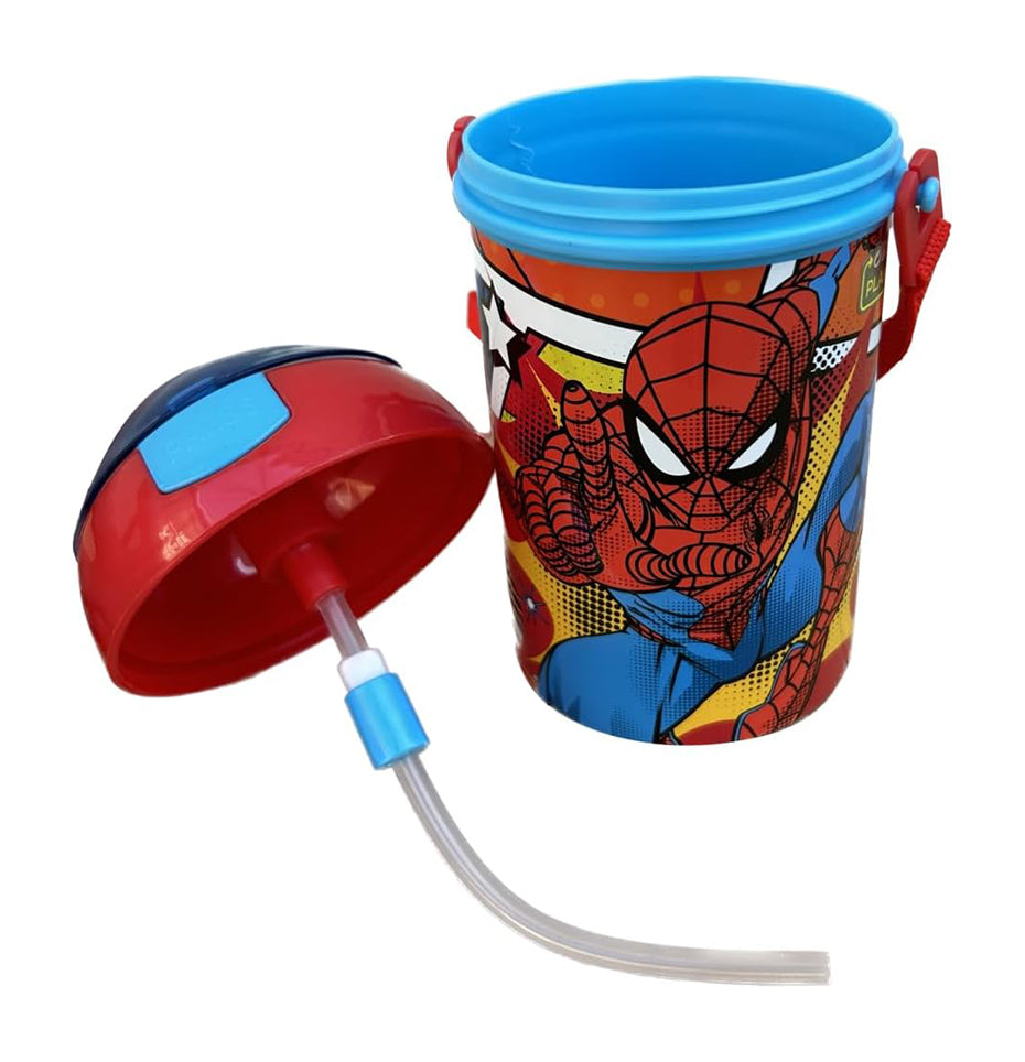 Spiderman borraccia pop up 450ml con tracolla