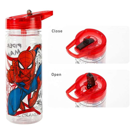 Spiderman borraccia 580ml large tritan con cannuccia