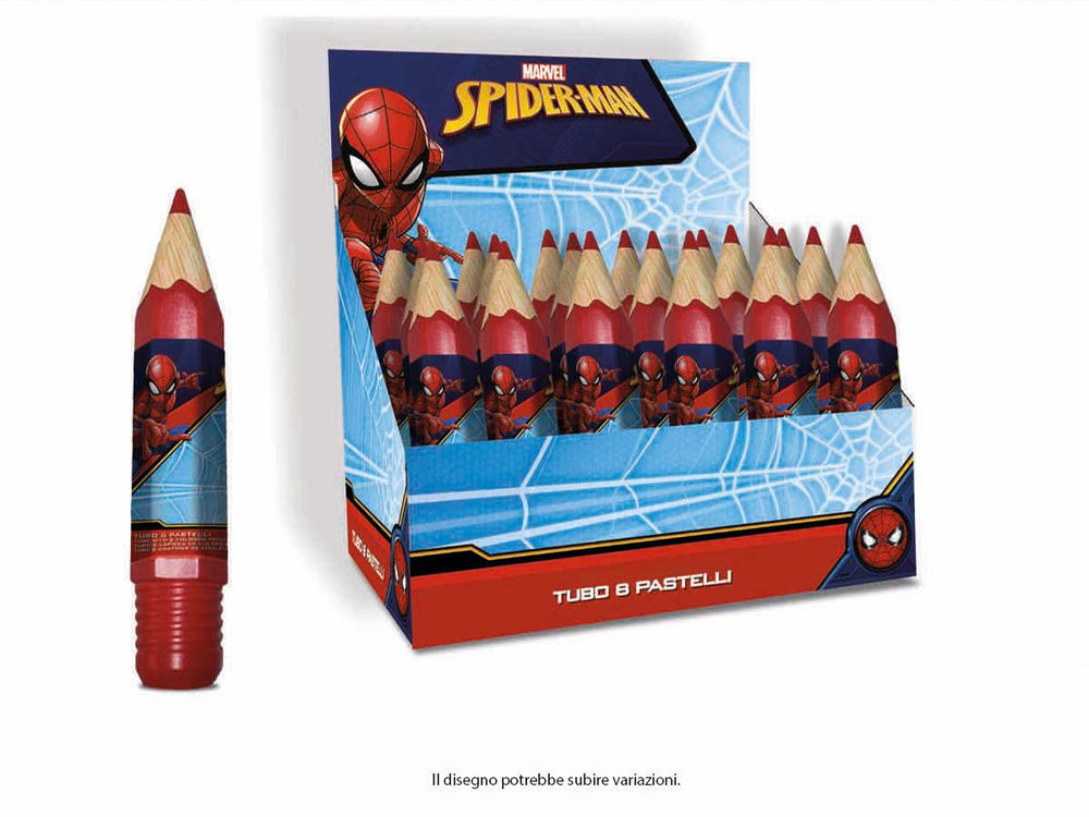 Spiderman 8 colori a matita in tubo