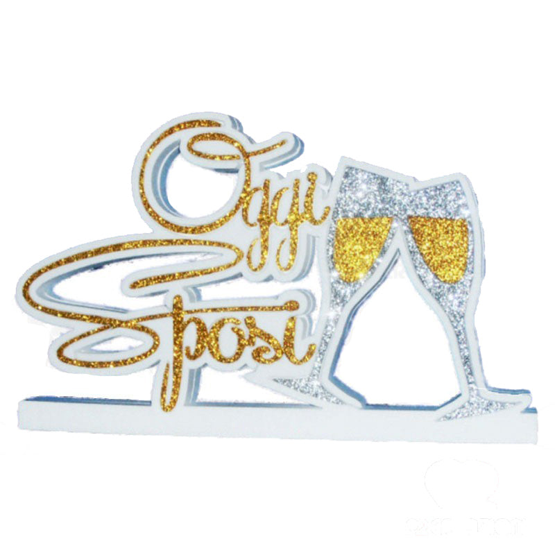 Styrofoam "Just Married" with glasses