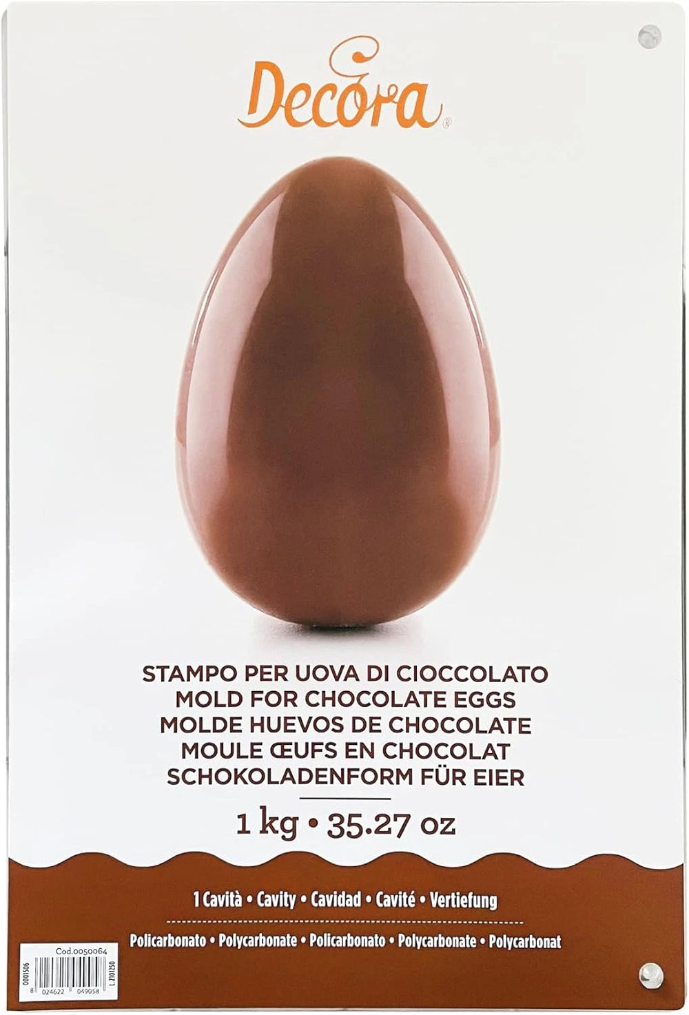 stampo uova policarbonato 1 kg 1 cavita' da 330 x 215 mm