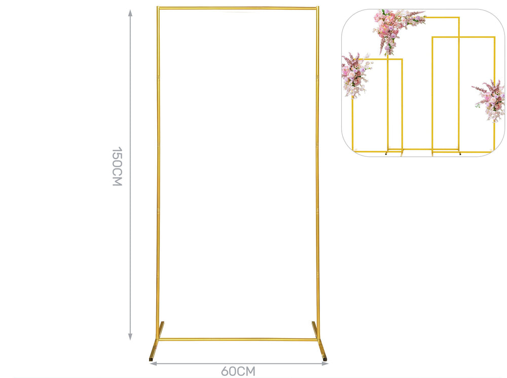 Rectangular balloon stand 60x150cm gold
