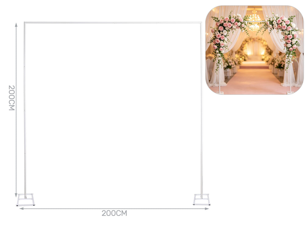 Supporto per palloncini quadrato 200x200cm bianco