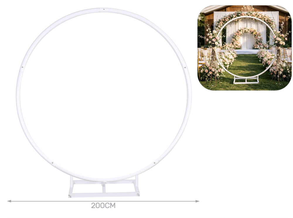 Supporto per palloncini circolare 200cm bianco
