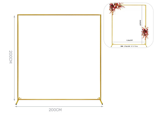 struttura quadrata 200x200cm