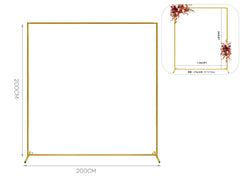 Supporto per palloncini quadrato 200x200cm oro