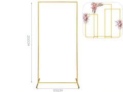 Supporto per palloncini rettangolare 100x200cm oro