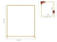 Supporto per palloncini rettangolare 150x200cm oro