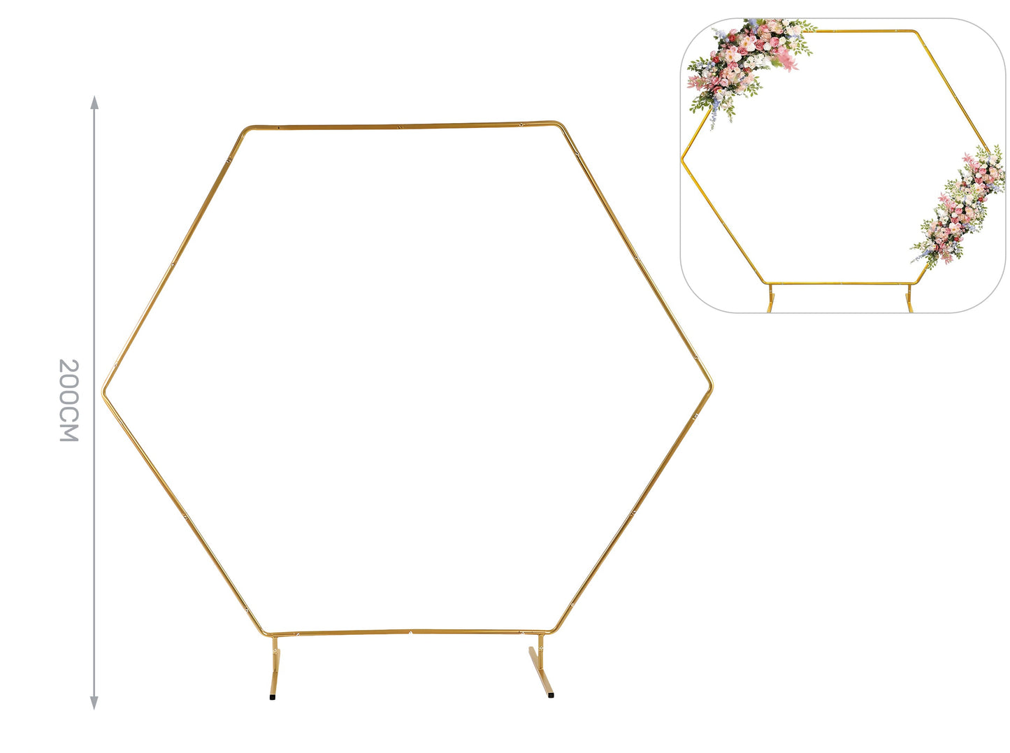 stuttura esagonale 200cm