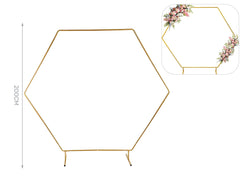 Supporto per palloncini esagonale 200cm oro