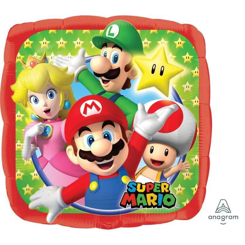 Standard 17-inch - 42cm Super Mario Foil Balloon