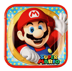 8 piatti di carta Super Mario 23 cm