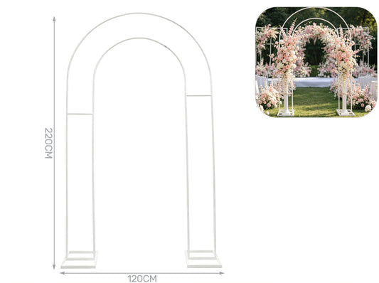 supporto in metallo arco 120x220cm bianco