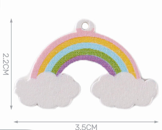 Tag arcobaleno 12pz 3,5x2,2cm